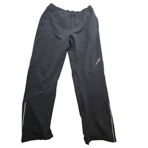 Saucony Mens Black‎ Athletic Running Track Pants Medium Zippered Ankle Cuffs *
